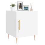vidaXL Table de chevet blanc 40x40x50 cm bois d’ingénierie