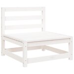 vidaXL Canapés de jardin sans accoudoirs 3 Pièces blanc bois pin massif