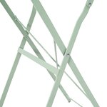 vidaXL Table de jardin pliante Vert clair Ø50x71 cm Acier