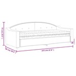 vidaXL Lit de jour avec matelas noir 80x200 cm tissu