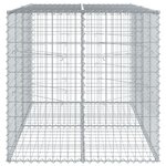 vidaXL Panier gabion avec couvercle 200x100x100 cm fer galvanisé