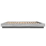 vidaXL Cadre de lit et lumières LED sans matelas sonoma gris 180x200cm
