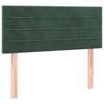 vidaXL Sommier à lattes de lit avec matelas LED Vert foncé 120x200 cm