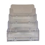 Distributeur De Cartes De Visite 4 Cases - Cristal - X 4 - Exacompta
