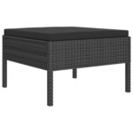 Salon de jardin meuble d'extérieur ensemble de mobilier 13 pièces avec coussins résine tressée noir 02_0015786