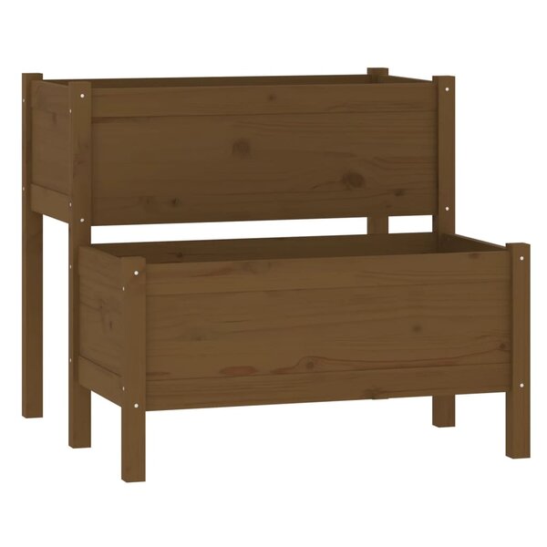 vidaXL Jardinière Marron miel 84 5x84x75 cm Bois massif de pin