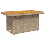 vidaXL Ensemble à manger de jardin coussins 4 Pièces beige résine tressée