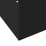 vidaXL Cadre de lit avec tiroirs sans matelas noir 150x200 cm