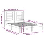 vidaXL Cadre de lit sans matelas 140x200 cm bois massif de pin