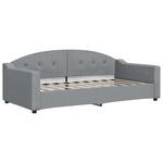 vidaXL Lit de jour avec lit gigogne gris clair 90x190 cm tissu