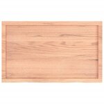 vidaXL Dessus de table marron clair bois chêne massif traité