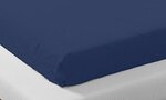 Drap housse en coton bio 140 x 200 cm - Bleu