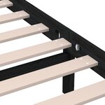 vidaXL Cadre de lit sans matelas Noir Bois de pin massif 200x200 cm