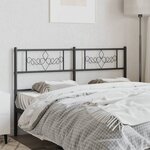 vidaXL Tête de lit métal noir 140 cm
