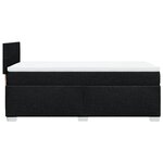 vidaXL Sommier à lattes de lit avec matelas Noir 90x200 cm Tissu
