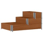 vidaXL Lit surélevé à 3 niveaux marron 120x80 cm bois pin massif