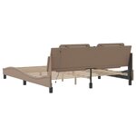 vidaXL Cadre de lit avec lumières LED cappuccino 180x200 cm similicuir