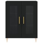 vidaXL Buffet haut Noir 69 5x34x180 cm Bois d'ingénierie