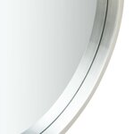 vidaXL Miroir mural avec sangle 40 cm Argenté
