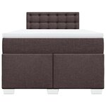 vidaXL Sommier à lattes de lit avec matelas Marron foncé 120x200 cm