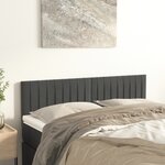 vidaXL Têtes de lit 2 Pièces Gris foncé 72x5x78/88 cm Velours