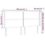 vidaXL Tête de lit à LED Bleu foncé 183x16x118/128 cm Velours