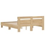 vidaXL Cadre de lit sans matelas chêne sonoma 140x200 cm