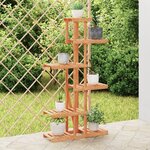 vidaXL Support à fleurs 75x25x140 5 cm bois massif de sapin