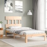 vidaXL Cadre de lit sans matelas bois de pin massif