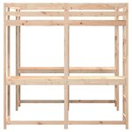 vidaXL Lit superposé et bureau et échelle 140x200cm bois de pin massif