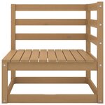 vidaXL Salon de jardin 3 Pièces Marron miel Bois de pin massif