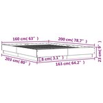 vidaXL Cadre de lit sans matelas chêne fumé 160x200 cm