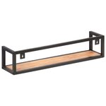 vidaXL Étagères murales 2 Pièces 80 cm Bois d'acacia massif