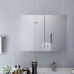 vidaXL Armoire à miroir de salle de bain blanc 80x15x60 cm MDF