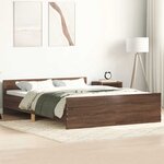 vidaXL Cadre de lit sans matelas chêne marron 150x200 cm