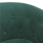 vidaXL Chaise cabriolet de massage vert foncé velours