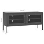 vidaXL Meuble TV Anthracite 105x35x50 cm Acier