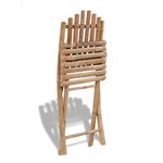 vidaXL Ensemble à manger d'extérieur pliable 5 Pièces Bambou