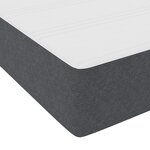 vidaXL Lit à Ressorts avec Matelas Gris Foncé 120x200 cm Tissu en Velours Côtelé
