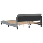 vidaXL Cadre de lit sans matelas gris clair 160x200 cm tissu