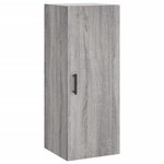 vidaXL Buffet haut Sonoma gris 34 5x34x180 cm Bois d'ingénierie
