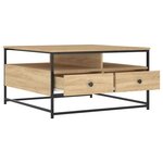 vidaXL Table basse chêne sonoma 80x80x45 cm bois d'ingénierie