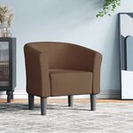 vidaXL Chaise cabriolet marron tissu