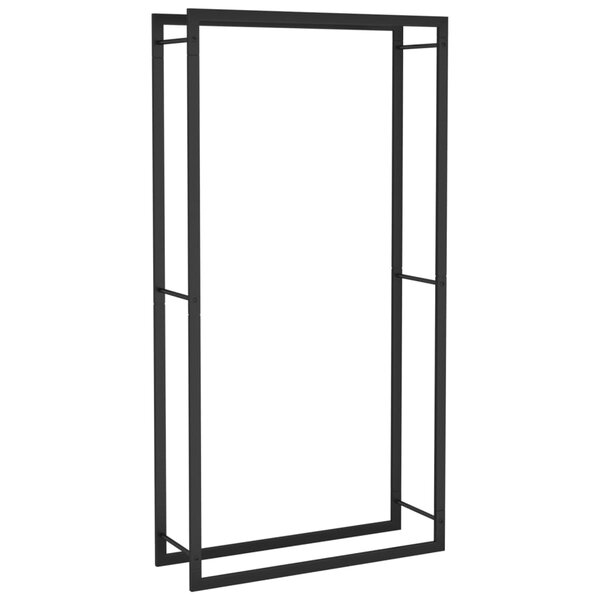 vidaXL Portant de bois de chauffage Noir mat 80x28x154 cm Acier