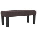 vidaXL Lit avec sommier et banc marron foncé 90x190 cm en tissu