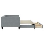 vidaXL Lit de jour avec gigogne et tiroirs sans matelas 90x200 cm