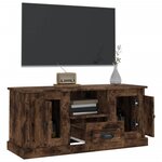vidaXL Meuble TV chêne fumé 100x35 5x45 cm bois d'ingénierie