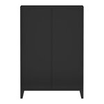 Armoire de bureau casier de bureau meuble de rangement pour salon bureau chambre atelier métallique acier 113 x 80 x 40 cm noir 03_0006325