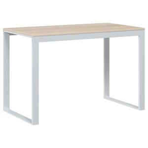 Bureau table poste de travail meuble d'ordinateur informatique étude d'ordinateur et chêne 110 x 60 x 73 cm Aggloméré brun 02_0023720