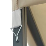 vidaXL Tonnelle avec guirlande lumineuse à LED 3x4 m Crème